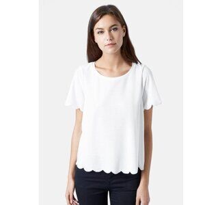 Topshop Scallop Hem Tee